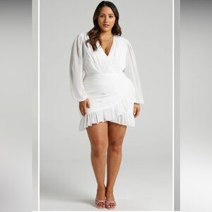 Showpo White Ruffle Mini Skirt